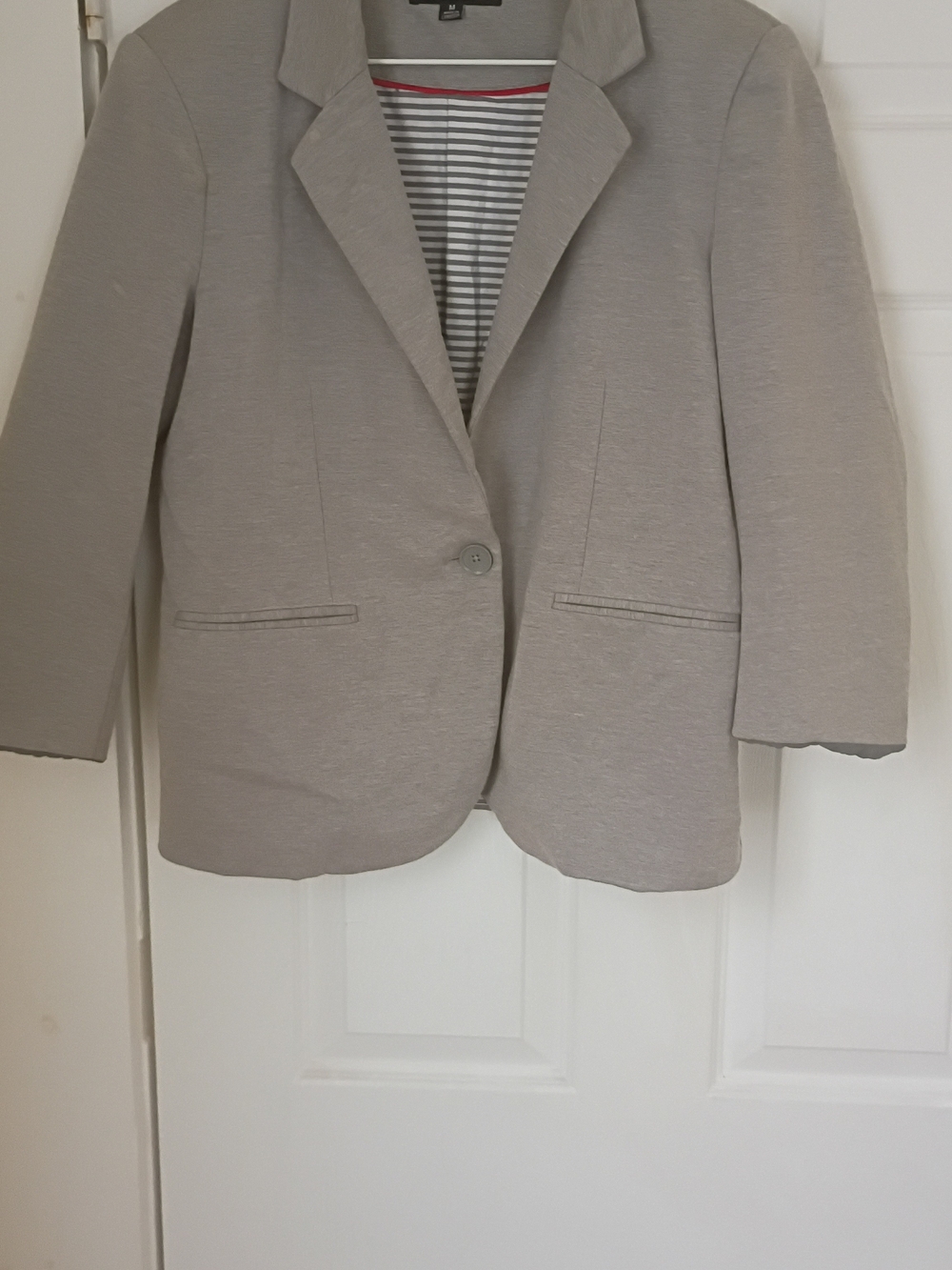 Women's Light Gray Single-Button Blazer by Gap
